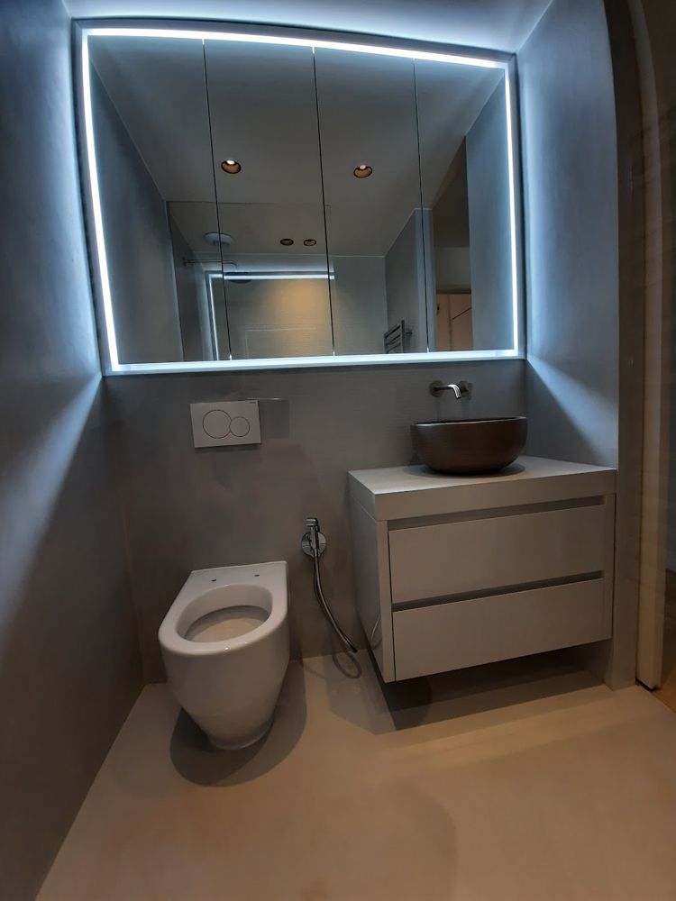 WC suspendu, finition murale – EDILSYSTEM